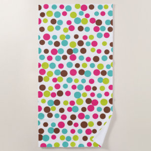 Toalha De Praia Oferta de Piscina de praia dots Retro Summer Dots
