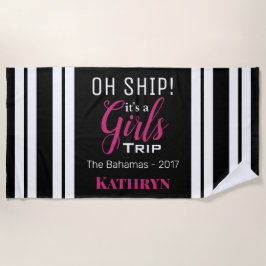 Toalha De Praia Oh Navio! É uma viagem de meninas