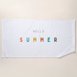 Toalha De Praia olá, no verão, no Beach Towel