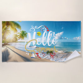 Toalha De Praia Olá Verão