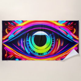 Toalha De Praia Olhos Psicodélicos da Arte Universo
