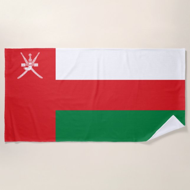 Toalha De Praia Oman Flag (Frente)
