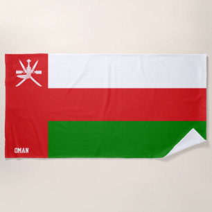 Toalha De Praia Oman Flag Splendid Patriotic