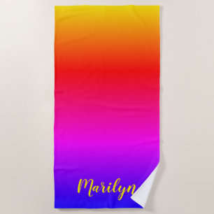 Toalha De Praia Ombre Brilhante Personalizado