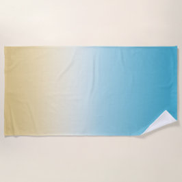 Toalha De Praia Ombre de Aqua Amarelo