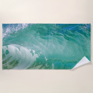 Toalha De Praia Ondas de Praia no Oceano Azul
