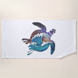 Toalha De Praia Ondas de Tartaruga do Mar