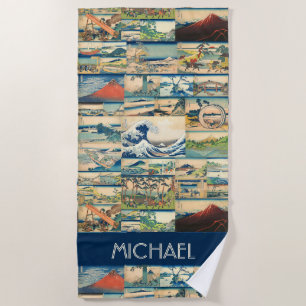 Toalha De Praia Opiniões personalizadas de Hokusai de Monte Fuji