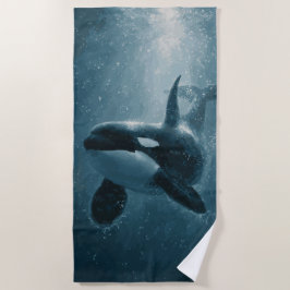 Toalha De Praia Orca Nadando Subaquático