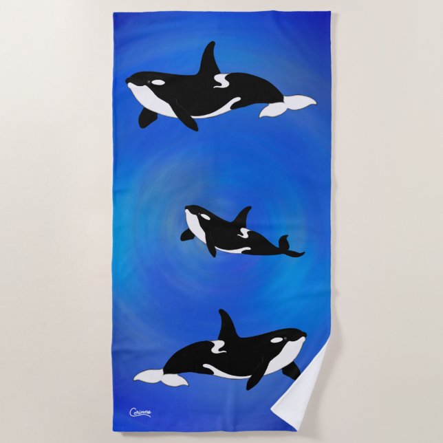 Toalha De Praia Orcas - Beach Towel (Frente)