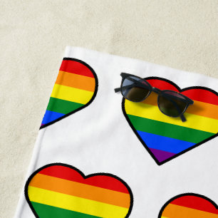TOALHA DE PRAIA ORGULHO CORAÇÃO