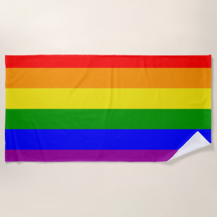 Toalha De Praia Orgulho de bandeira do Arco-Íris orgulho gay Legal