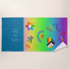 Toalha De Praia orgulho gay mês de lgbtq colorido