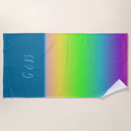 Toalha De Praia orgulho gay mês lgbtq colorido mínimo