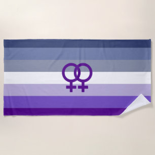 Toalha De Praia Orgulho WLW de amor lésbico