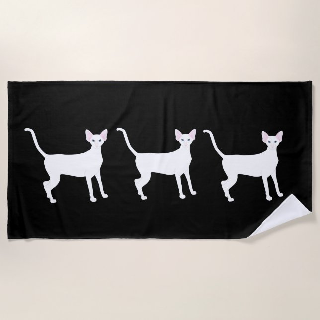 Toalha De Praia Oriental Shorthair Cat Beach Towel (Frente)