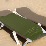 Toalha De Praia Os pescadores do Exército Roddad Green Khaki Monog<br><div class="desc">Toalha verde de praia do exército - perfeita para viagens de pesca ao lago. Este design monograma moderno é personalizado com as iniciais de seu pescador e o slogan "o roedor pai", que você pode editar se quiser. A toalha tem uma paleta de cores de dois tons de verde do...</div>