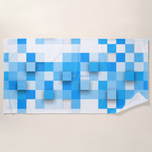 Toalha De Praia Os quadrados de SlipperyJoe - mosaico moderno trab