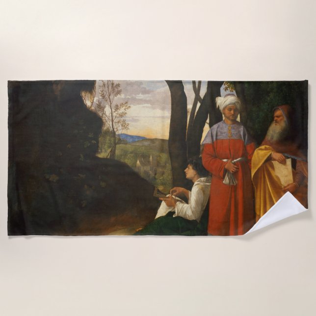 Toalha De Praia Os Três Filósofos (Sábios) (de Giorgione) (Frente)