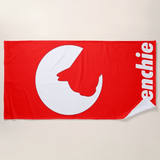 Toalha de Praia ou de Desporto frenchie (Frente)