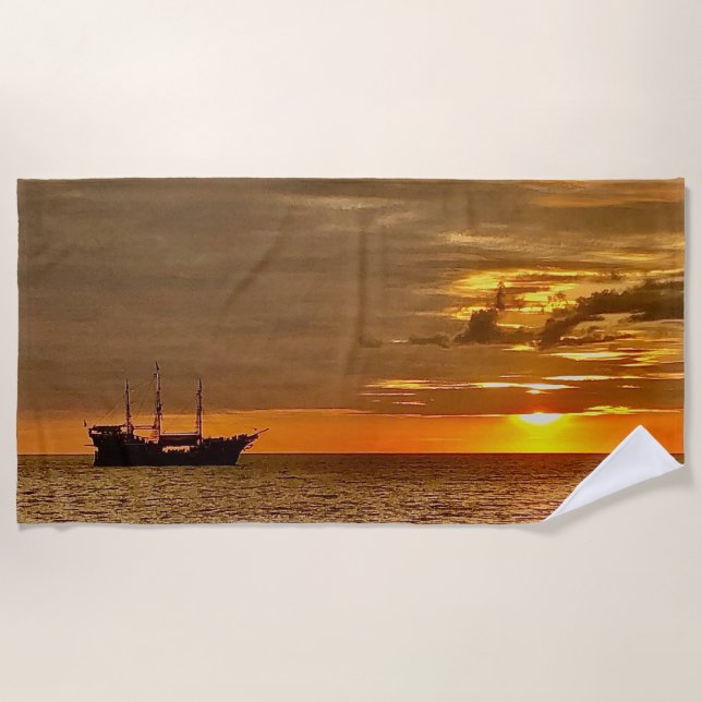 Toalha De Praia Ouro Summer Puerto Vallarta (Frente)