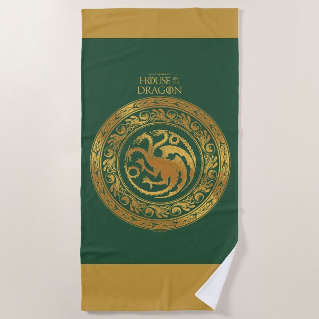 Toalha De Praia Ouro Targaryen Crest (Frente)