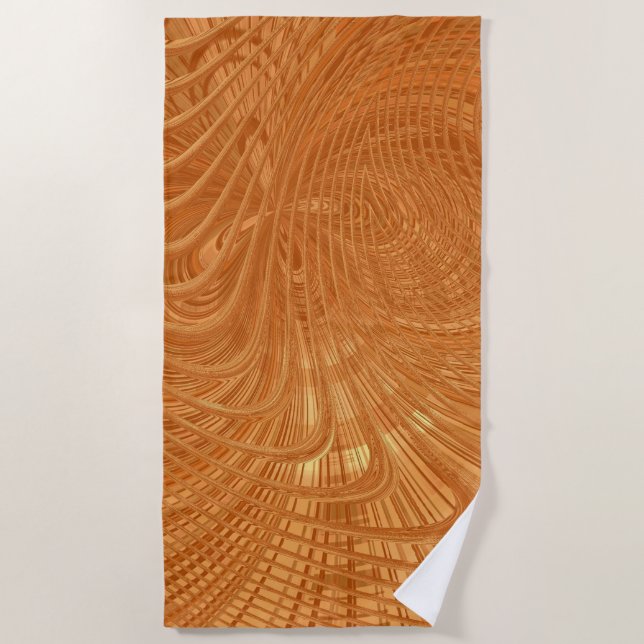 Toalha De Praia Ouro Waves Beach Towel (Frente)