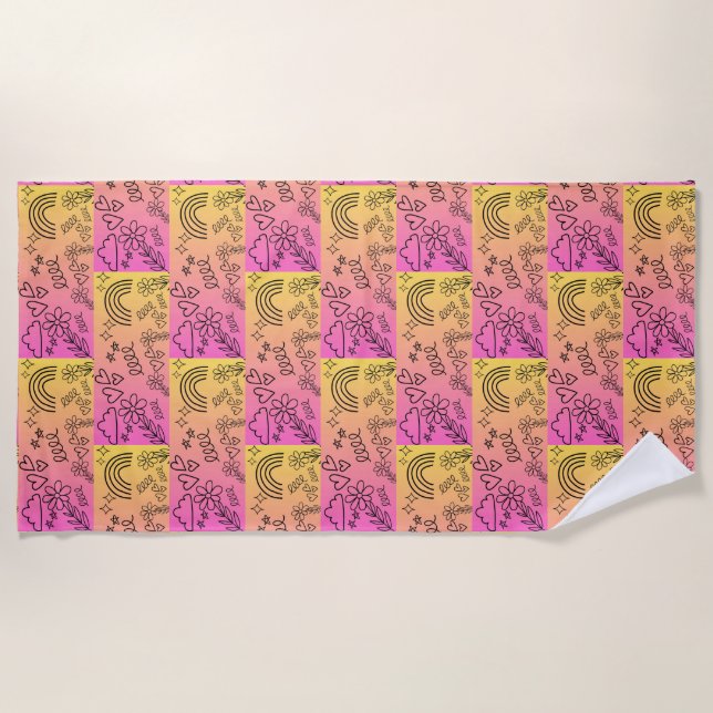 Toalha De Praia padrão (Frente)