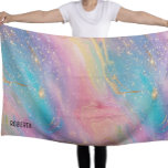 Toalha De Praia Padrão abstrato Pastel Glitter Sem Costura<br><div class="desc">Abstrato pastel com padrão uniforme de brilho com cor-de-rosa,  azul e ouro.</div>
