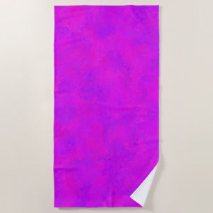 Toalha De Praia Padrão Abstrato Rosa Roxo