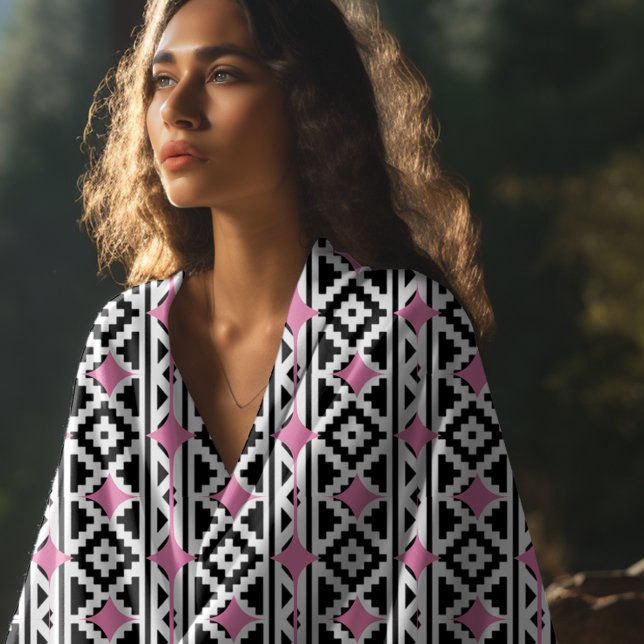 Toalha De Praia Padrão aztec rosa (Criador carregado)