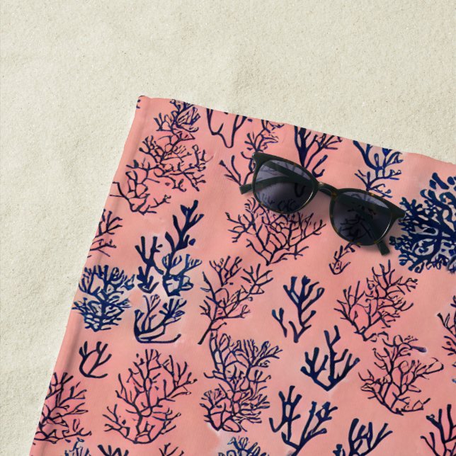 Toalha De Praia Padrão azul de pré-disquete (In Situ)