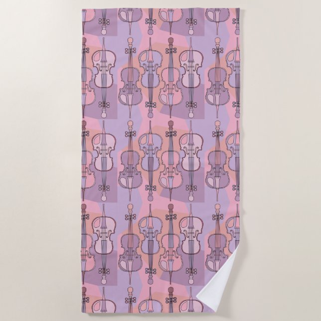 Toalha De Praia Padrão Cello Colorido (Frente)