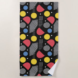 Toalha De Praia Padrão de Abstrato geométrico