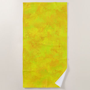 Toalha De Praia Padrão de Abstrato Verde Laranja Amarelo
