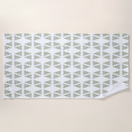 Toalha De Praia Padrão de Árvore de Natal escandinava