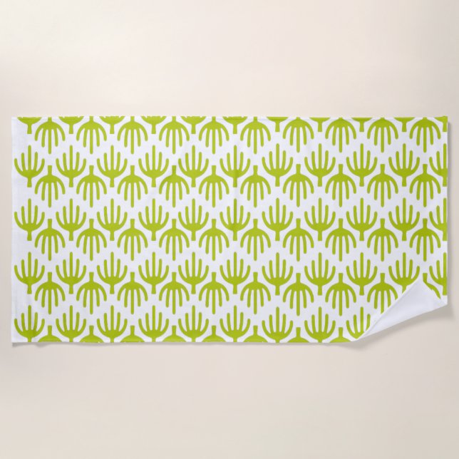 Toalha De Praia Padrão de cactus (Frente)