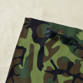 Toalha De Praia Padrão de Camuflagem Verde, Padrão Militar, Exérci