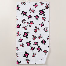 Padrão de Corações Rosa – Design Fofo de Rabiscos