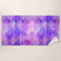 Padrão de Escala de Sereia Ultra Violet e Dourada