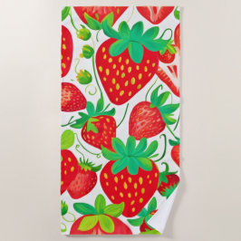 Toalha De Praia Padrão de espiral de morango