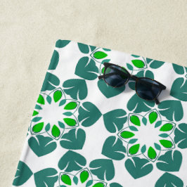 Toalha De Praia Padrão De Folha, Padrão De Folhas, Folhas Verdes