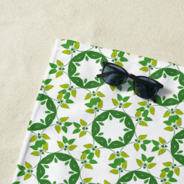 Toalha De Praia Padrão De Folha, Padrão De Folhas, Folhas Verdes
