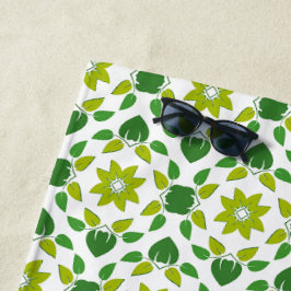 Toalha De Praia Padrão De Folha, Padrão De Folhas, Folhas Verdes