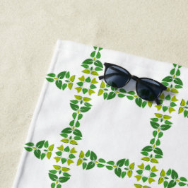 Toalha De Praia Padrão De Folha, Padrão De Folhas, Folhas Verdes