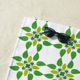 Toalha De Praia Padrão De Folha, Padrão De Folhas, Folhas Verdes