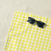 Padrão de Gingham Amarelo Pastel