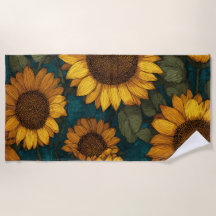 Padrão de Girassol – Floral de Verão