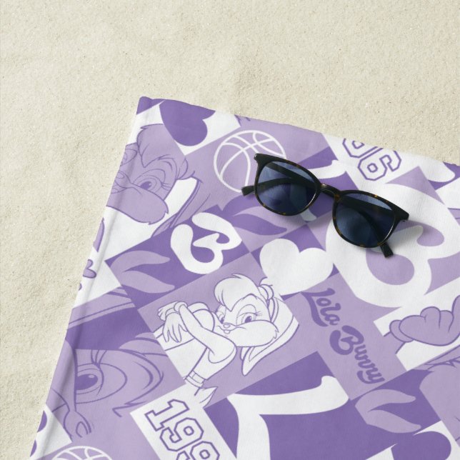 Toalha De Praia Padrão de Grade Lola 96 (In Situ)