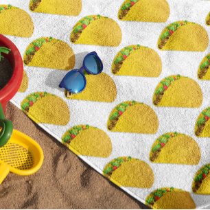 Toalha De Praia Padrão de impressão de taco de verão divertido